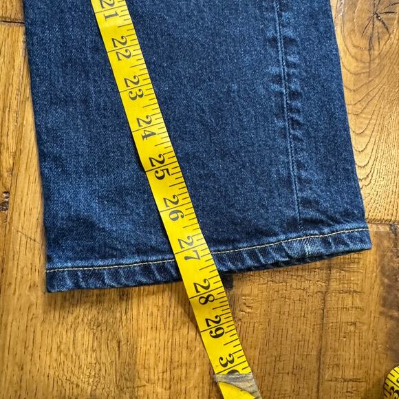 American Eagle Premium Ae77 Denim Straight Crop Ankle Button Fly Jeans Sz 10 - Picture 5 of 9